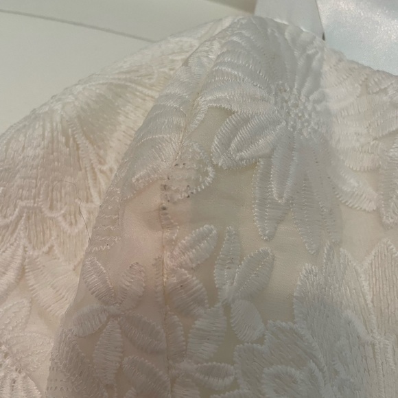 Lace bustier rehearsal dinner midi dress - Picture 8 of 10